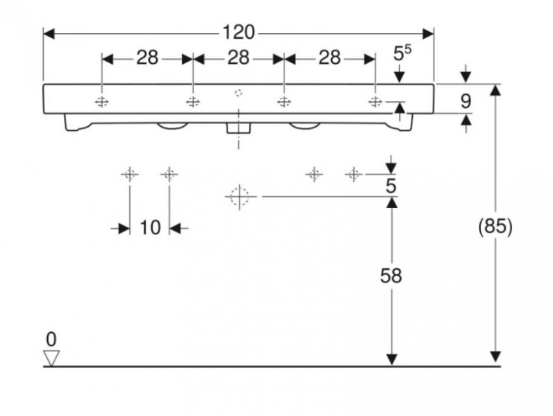 Geberit iCon håndvask m/ 2 hanehul - Hvid