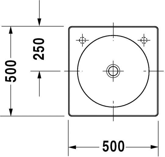 Duravit Architec Ø50 fritstående bowlevask - 1 hanehul