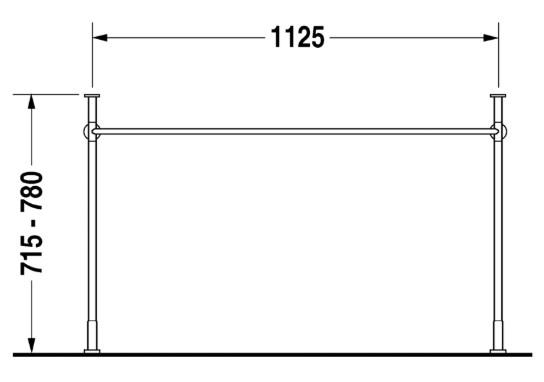 Duravit Vero metalstativ - Krom