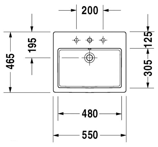 Duravit Vero 55 håndvask t/nedfældning