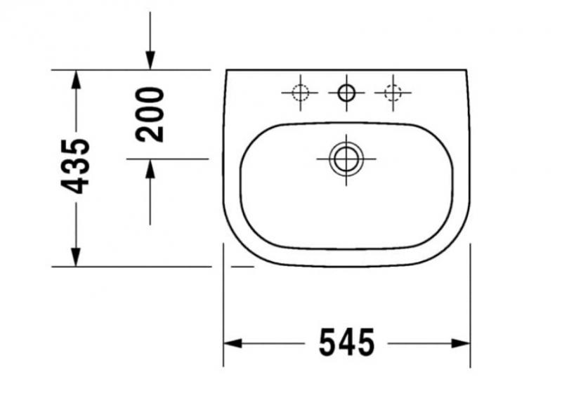 Duravit D-Code 54 håndvask t/nedfældning