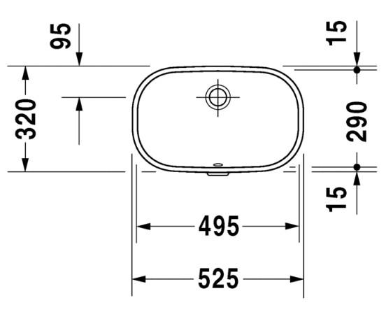 Duravit D-Code 49 håndvask t/underlimning - Uden hanehul