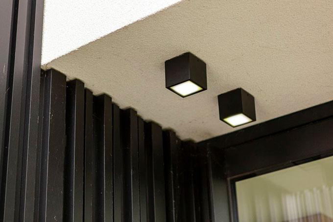 Lutec Gemini udendørs loftlampe - Mat sort