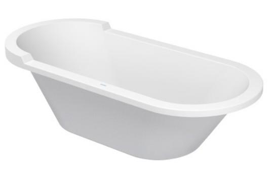 Duravit Starck ovalt badekar t/indbygning - 180 x 80 - 2 ryglæn