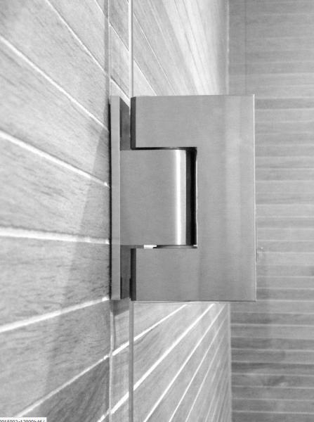 Unidrain Glassline brusedør - 80 cm