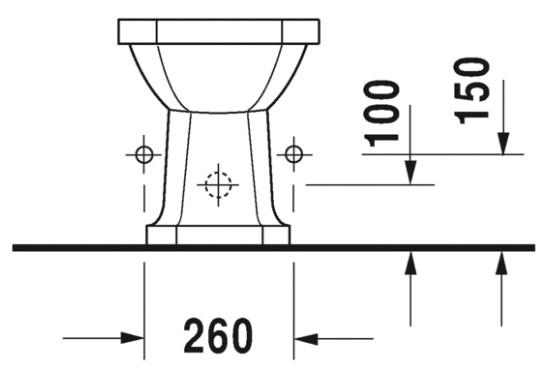 Duravit 1930 gulvstående bidet - 1 hanehul