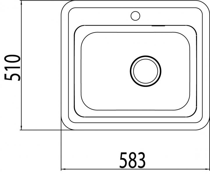 Outlet - Intra Eligo manual EL58-M køkkenvask - Rustfrit stål - 1 stk. tilbage