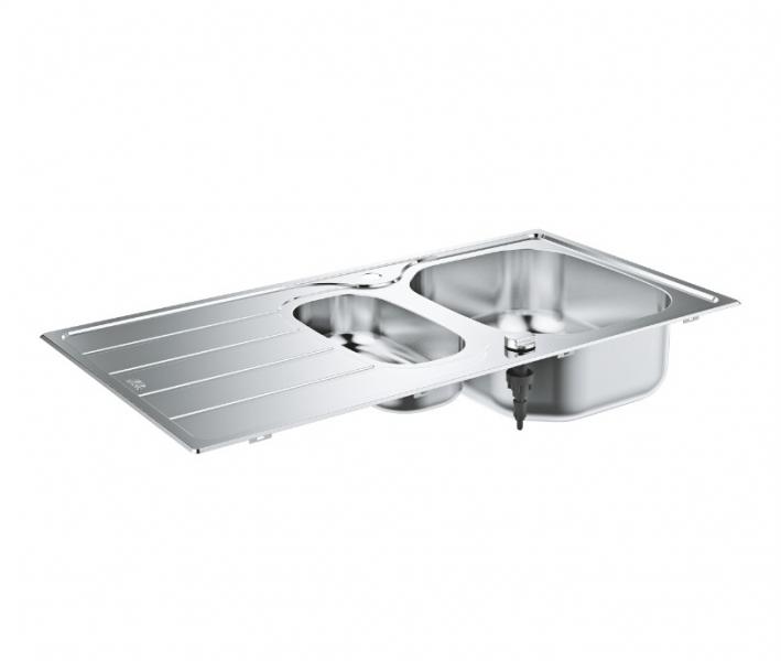 Grohe K200 køkkenvask m/afløbsbakke og skylleskål