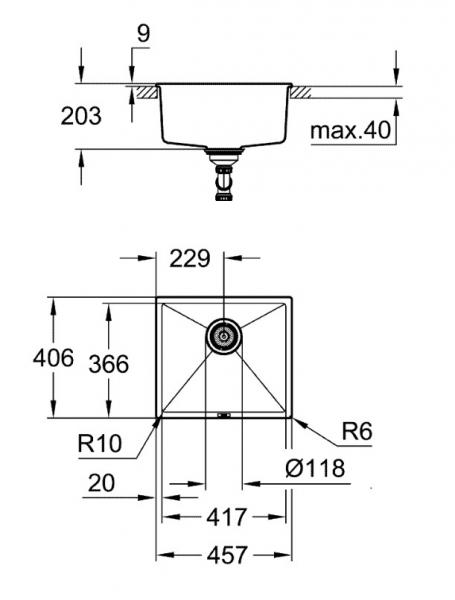 Grohe K700U køkkenvask i komposit