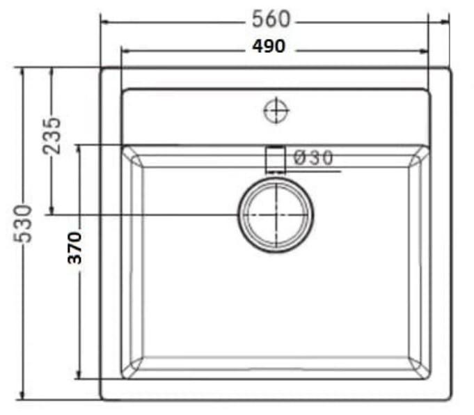 Franke Tectonite SID 610-50 køkkenvask - Grafit metallic