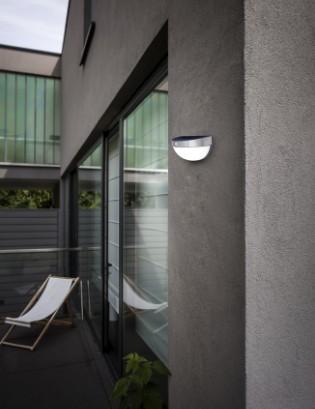 Lutec Bubble Solar udendørs væglampe m/solceller og sensor - Rustfrit stål
