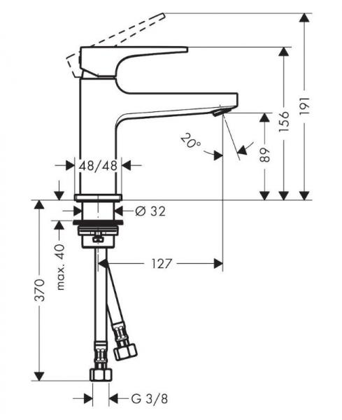 Hansgrohe Metropol 100 håndvaskarmatur - Krom