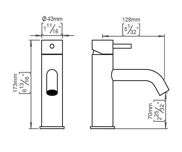 QTOO håndvaskarmatur - Poleret rustfri stål QTOO håndvaskarmatur - Poleret rustfri stål