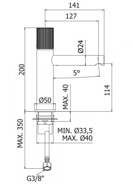 Lavabo Mira 020 håndvaskarmatur - Krom