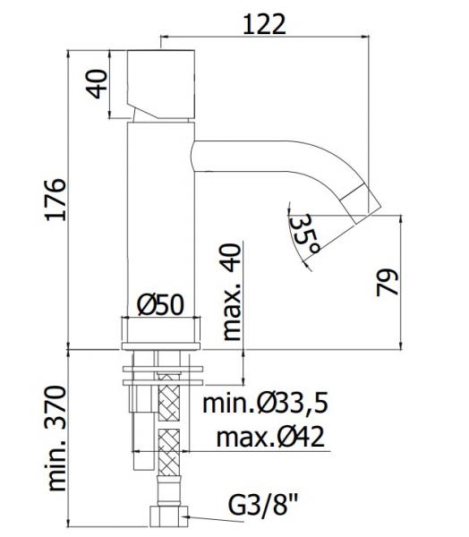 Lavabo Mira 060 håndvaskarmatur - Krom