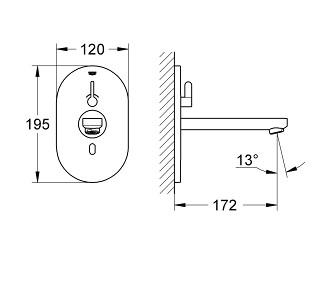 Grohe Eurosmart CE berøringsfrit armatur til indbygning - Krom