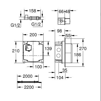 Grohe Indbygning kit eltr. håndvask