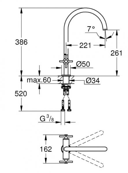 Grohe Atrio New køkkenarmatur - Børstet hard graphite