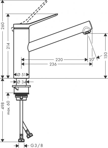 Hansgrohe Zesis M33 køkkenarmatur 150 - Krom