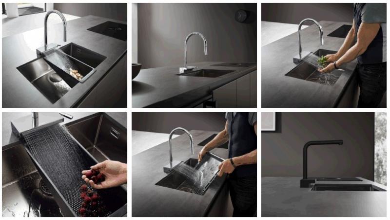 Hansgrohe Aquno Select M81 køkkenarmatur U-tud m/udtræk og brus - Mat sort