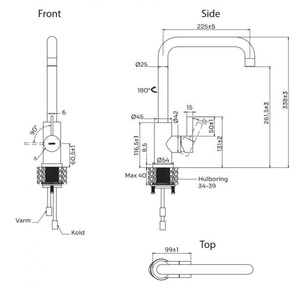 Lavabo Kubus 140 RS Square køkkenarmatur - Mat sort Lavabo Kubus 140 RS Square køkkenarmatur - Mat sort