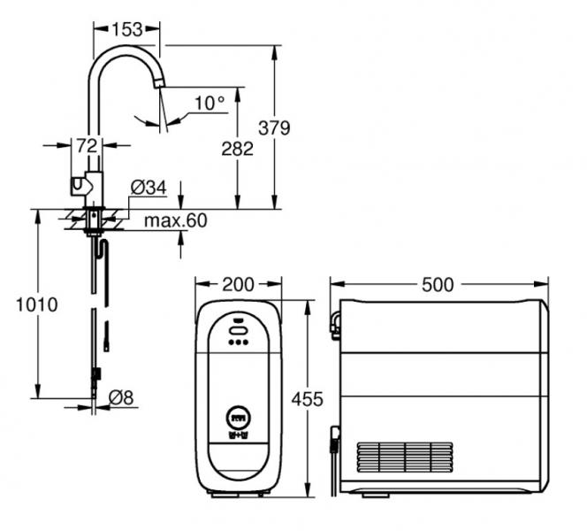 Grohe Blue Home Mono Startsæt C-tud krom