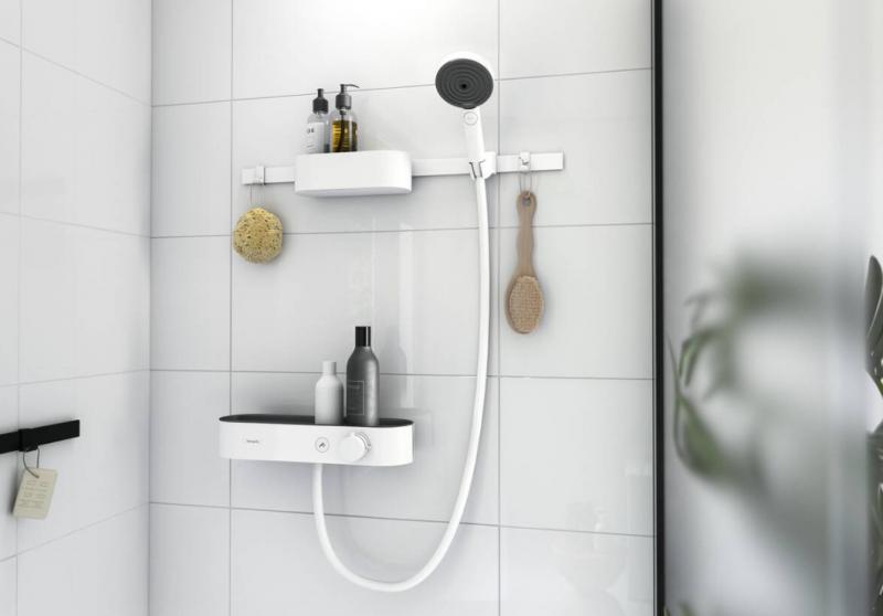 Hansgrohe WallStoris komplet pakke til brus inkl. termostat - Mat hvid