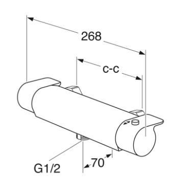 Gustavsberg Estetic brusetermostat - Mat sort