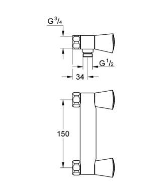 Grohe costa s togreb bruser u. s-tilslutn.