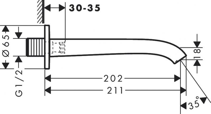 Hansgrohe Vivenis kartud - 1/2" - Mat hvid