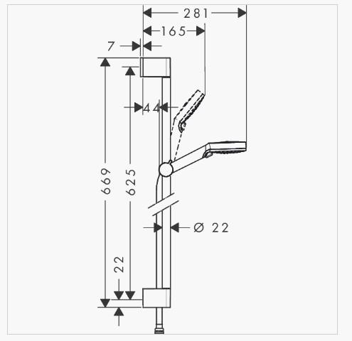 Hansgrohe Crometta Vario ECO brusersæt - 2 Spray