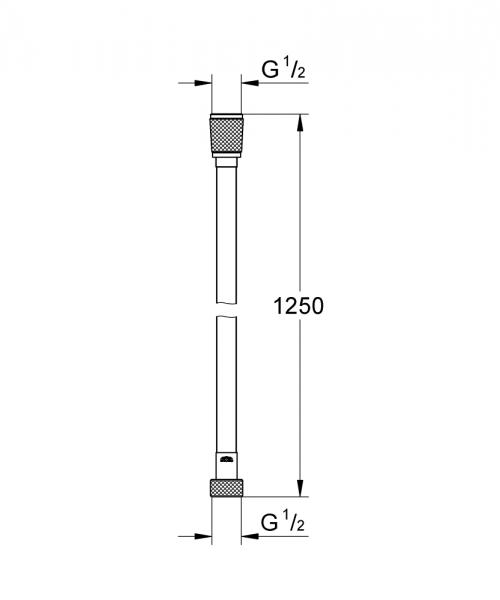 Grohe Silverflex bruseslange 1250 mm - Krom