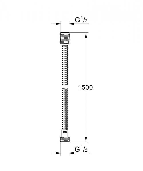 Grohe Relexaflex metal bruseslange 1,50 m