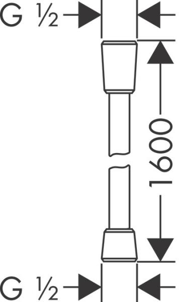 Hansgrohe Isiflex bruserslange - 160 cm - Mat sort