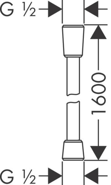 Hansgrohe Isiflex bruserslange - 160 cm - Børstet sort krom