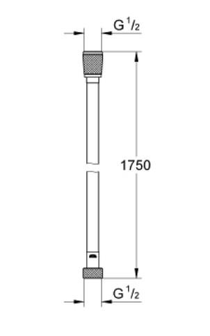 Grohe VitalioFlex Silver bruseslange 1,75m - Krom