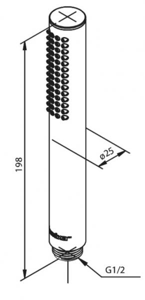 Damixa Tube håndbruser - Mat sort