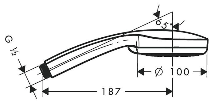 hansgrohe Croma 100 Vario h&aring;ndbruser 4 Spray - Krom