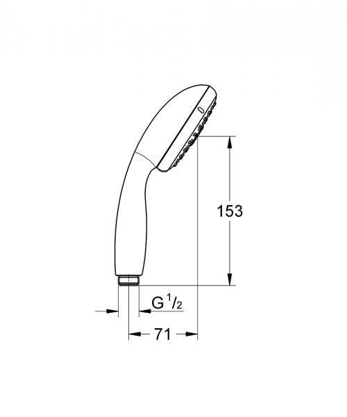 Grohe New Tempesta 100 håndbruser m/Ecojoy - 3 spray