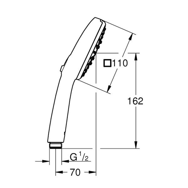 Grohe Vitalio Comfort 110 håndbruser 3 sprays m/WaterSaving