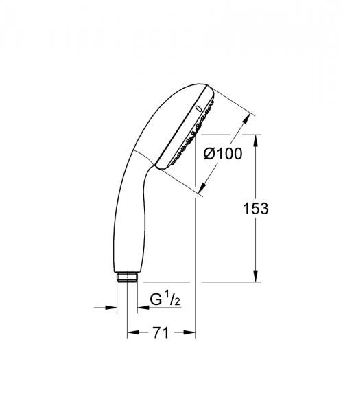 Grohe Vitalio Start 100 håndbruser - Krom