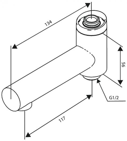 Damixa Iris svingtud til termostat m/omskifter - Børstet bronze Damixa Iris svingtud til termostat m/omskifter - Børstet bronze