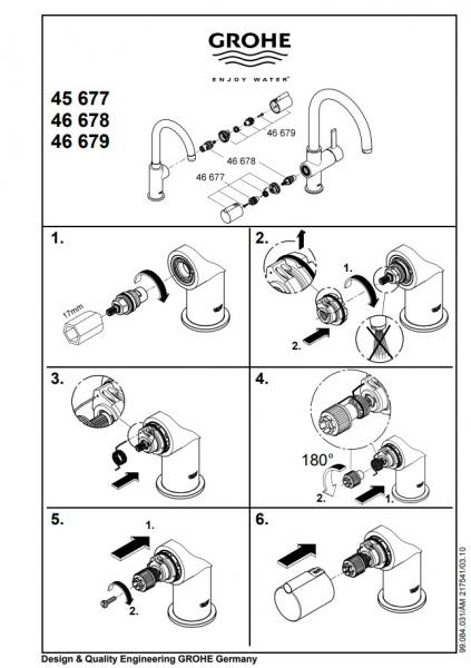 Grohe spindel til Red Duo SPINDEL TYPE 46678000 - VVS nr.: