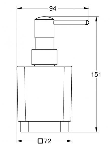 Grohe Selection Cube sæbedispenser af glas