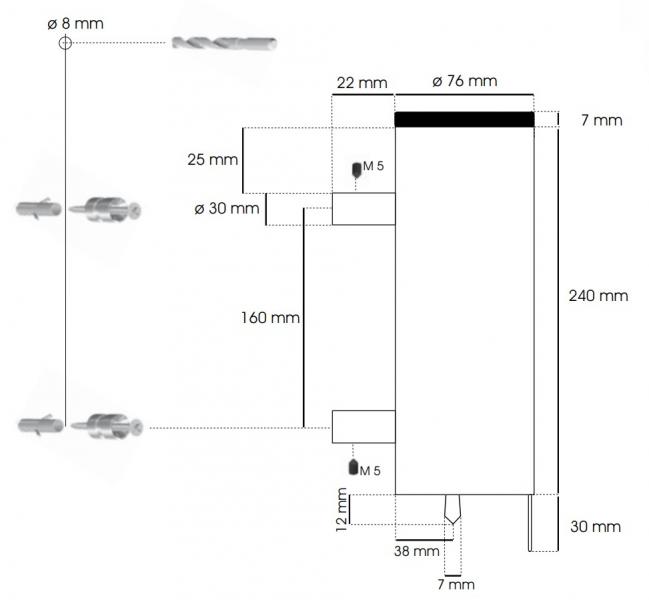 Cool Line sæbedispenser 750 ml - Matbørstet rustfrit stål