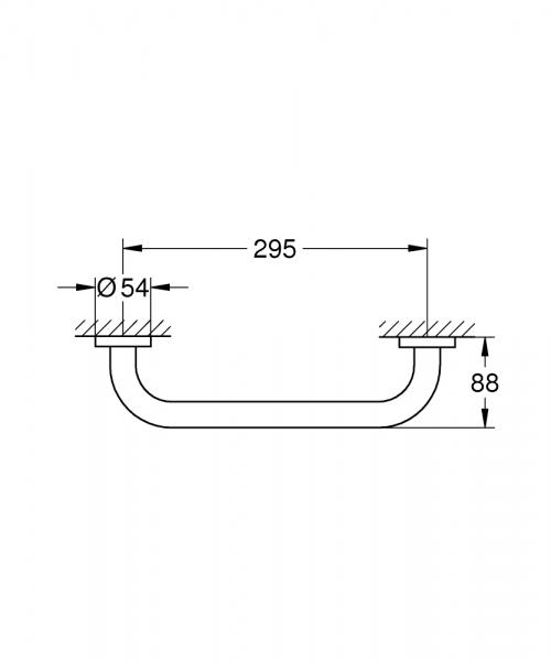 Grohe Essentials badekarsgreb - 295 mm - Børstet hard graphite