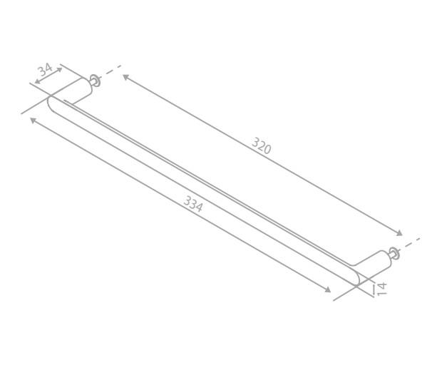 Damixa Zen møbelgreb 320 mm - Krom