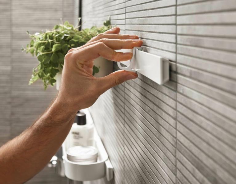 Hansgrohe WallStoris smal krog - 2 stk - Mat hvid