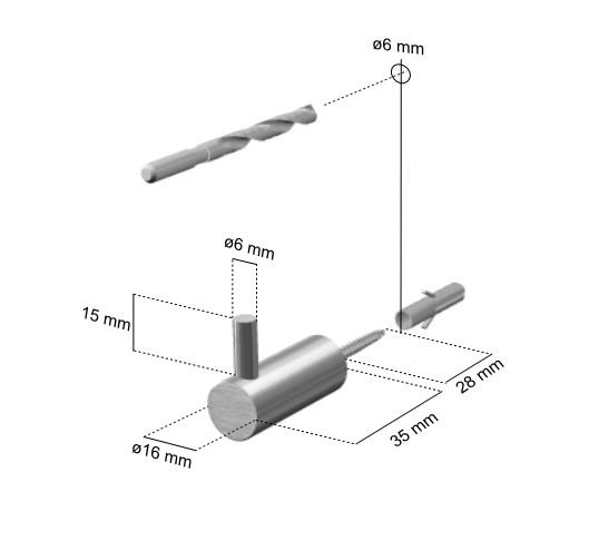 Cool Line håndklædekrog m/tap - Matbørstet stål