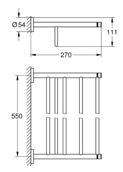 Grohe Essentials multihåndklædestang - 550 mm - Krom